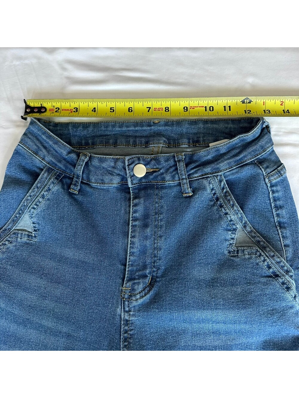 Flamingals Size Medium High Rise Wide Leg Stretch Jeans Medium Wash - Picture 10 of 10